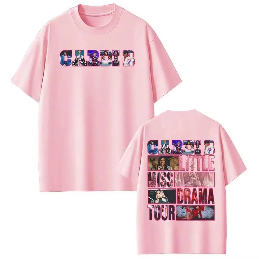 

2026 Cardi B Little Miss Drama Tour Print Tshirt Unisex Women Aesthetic Trend Tshirts Summer Shortsleeved Cotton Casual Tshirts 4XL