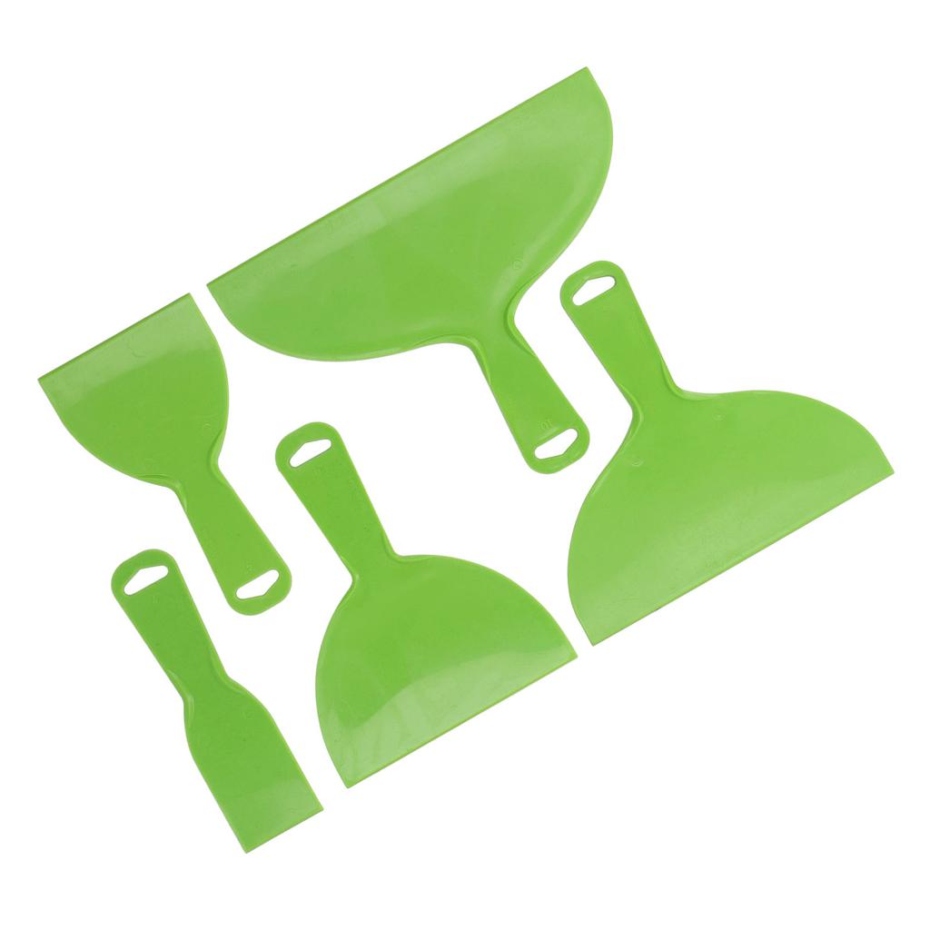 5PCS Plastic Putty Scrapers Flexible Spatula Set Multipurpose Paint Scraper Tool for Painting