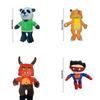 Cute Cartoon Panda Superman Plush Toy For Kids, Short-haired Stuffed Animal Doll