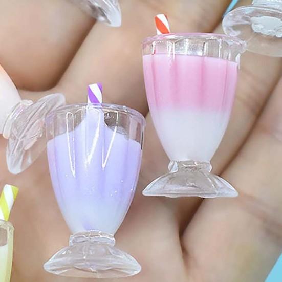 2Pcs Simulation Miniature Kids Handicraft Toys Plastic Drink Cups Ornament Gifts for Photography