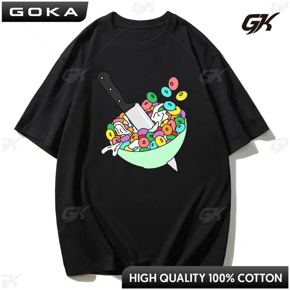 Funny Meme Tee Cereal Killer T Shirt Kidcore   TShirts Colorful Tee Slogan TShirts Shirts 90s Graphic Women Clothing clothes S