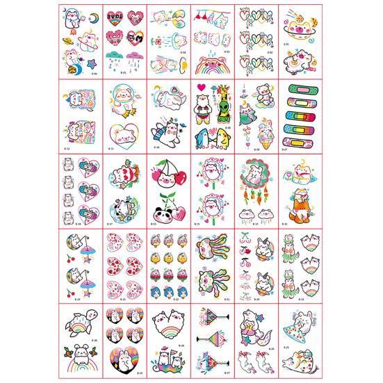 30 Pcs Tattoo Stickers Self-adhesive Great Stickiness Rich Patterns Waterproof Disposable Unisex Temporary Tattoo Arm Legs Shoulder Back Body