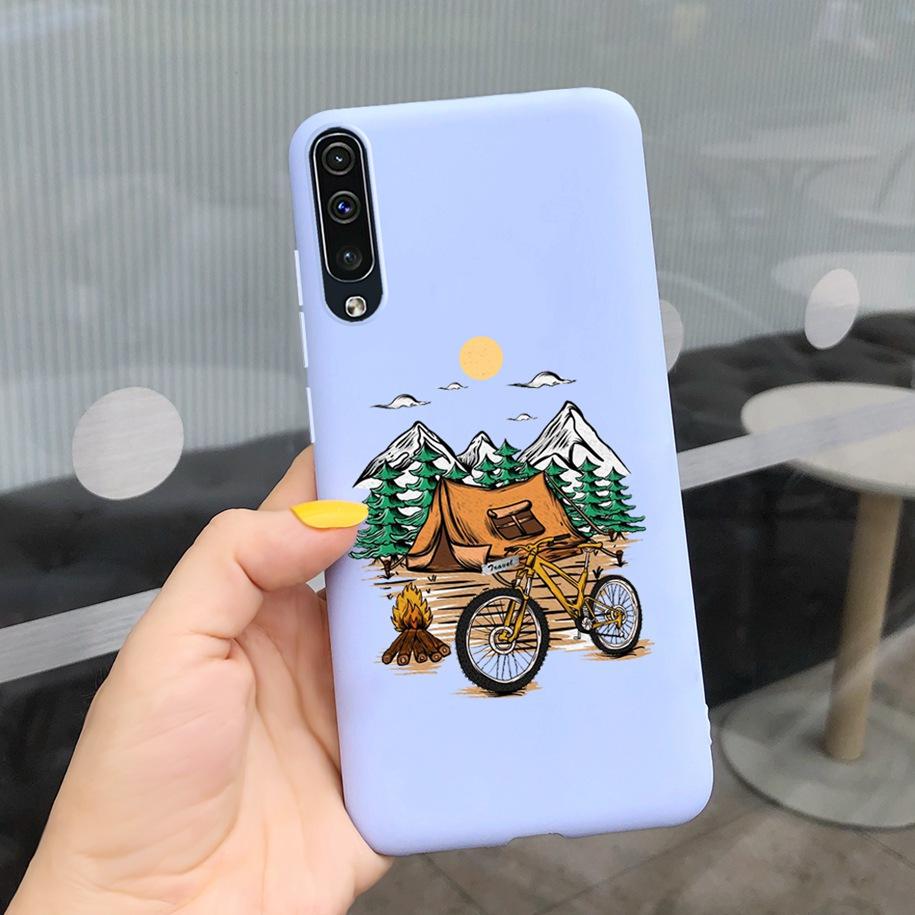 For Samsung Galaxy A70 Case Soft Rubber Tpu Phone Case Purple Lavender Cover For Samsung A70 2019 Case A 70 Back Cover A70s Case