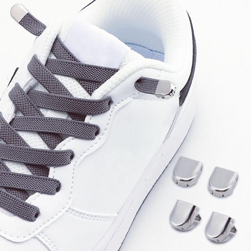 2Pair Elastic Laces Sneakers No Tie Shoe laces 8MM Wide Flat Shoelaces without ties Kids Adult shoelace Shoe Accessories