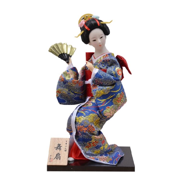 Beautifully 12Inch Kimono Toy Figurines Optional Cloth Statue for Japanese Culture Enthusiasts and Collectors