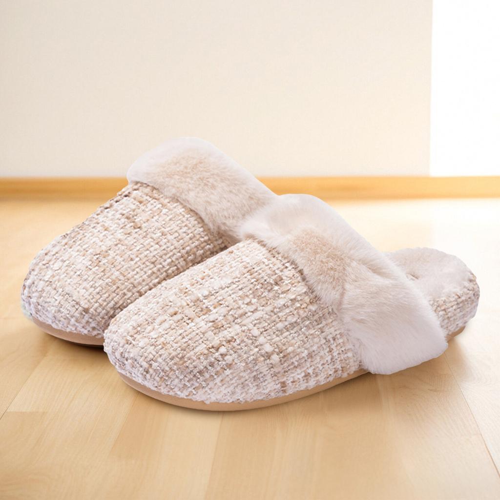 Stylish And Versatile Platform Slippers For Women Design Perfect For Indoor Use Warm And Slip With Fleece Women%27s+slippers