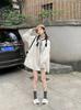 Large Size Women's Clothing Fat Mm Korean Sweet Loose Design Feeling Contrasting Color Lace-up Age-reducing Doll Long-sleeved Dress Women