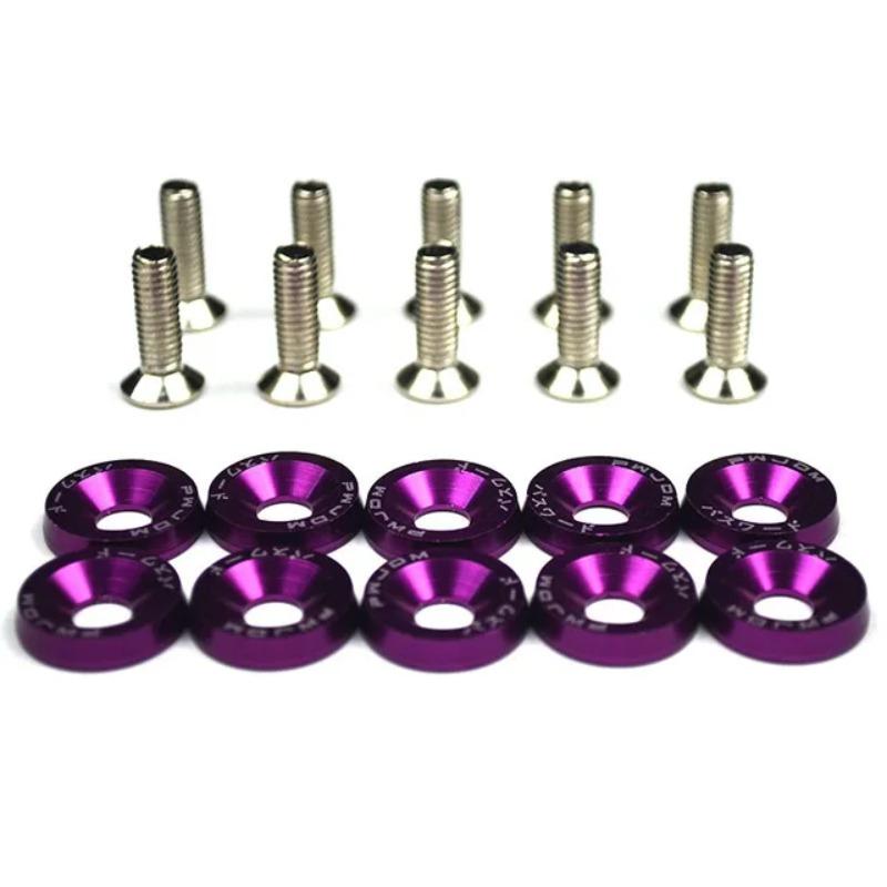 Universal M6 Aluminum Fender Screw Washers Bolts JDM for Automobile Fender Headlight Bumper Car Modified Fasteners Car-styling