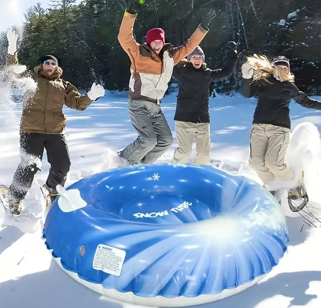 Inflatable Cold-Resistant Snow Tube for Kids - Anti-Rollover Design