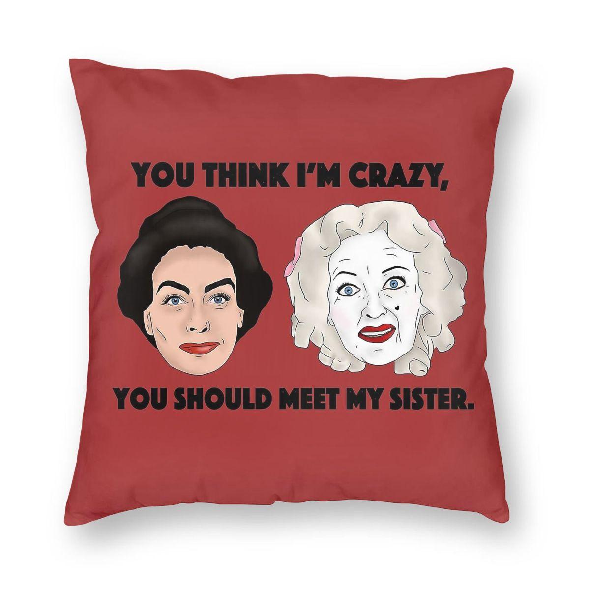Whatever Happened To Baby Jane Bette Square Pillowcase Polyester Linen Velvet Printed Throw Pillow Case Home Cushion Cover x 30x30cm