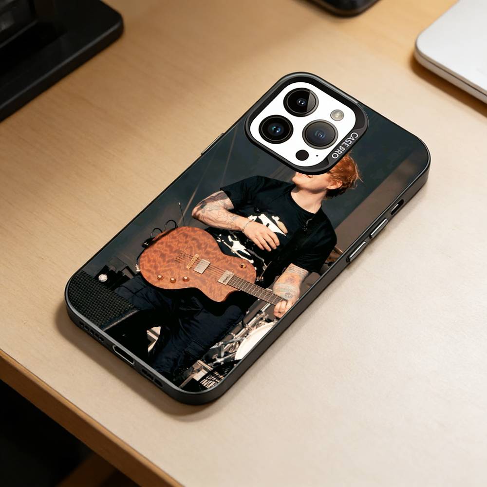 Männlicher Sänger-D-Ed Sheeran Handyhülle Für iPhone 17,16,15,14,13,12,11 Plus,Pro Max,XS,Bunte Silberne Handyhülle Funda Cover