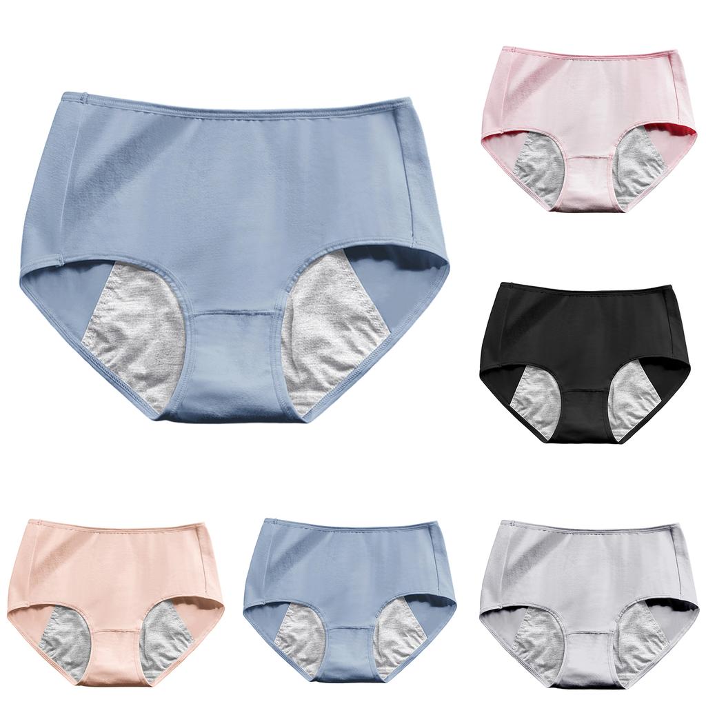 Women's Mid-Waist Breathable Plus-Size Underwear Menstrual Hygiene Panties