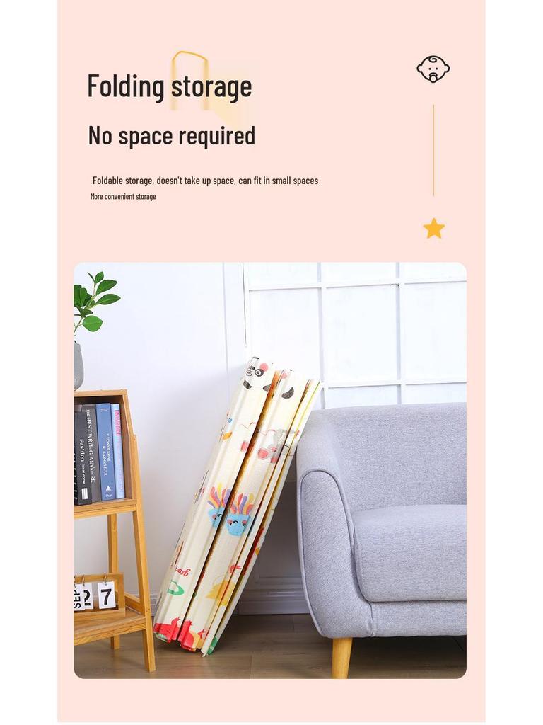 4cm Thick Foldable XPE Baby Crawling Mat - Cold-Insulating and Durable Floor Mat