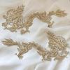 2 Pieces Sequin Decoration Embroidered Dragon Cloth Patch Chinese Style Sew On Patch  Bridal Gown