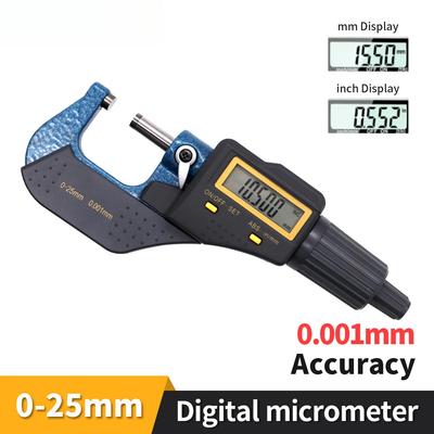 0-25mm vnější mikrometr digitální mikrometr měřicí nástroje mikrometrické měřidla pro měření vnějších mikrometrů elektronické