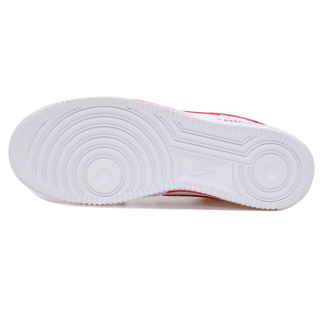 Nike Air Force 1 Low Wishing You Prosperity Anti Slip Wear Resistant Low Top Skateboard Shoes Women's White Red DD8959-100(Team69-SBOX)_