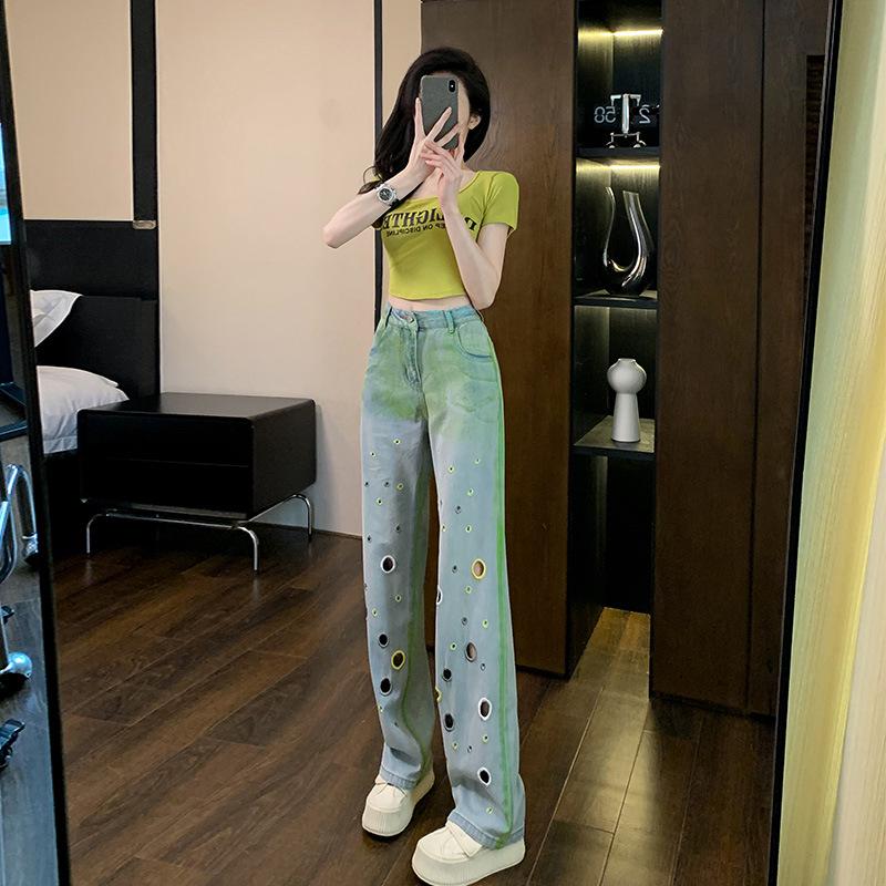 2023 European Style Trendy Slimming Wide-Leg Summer Jeans