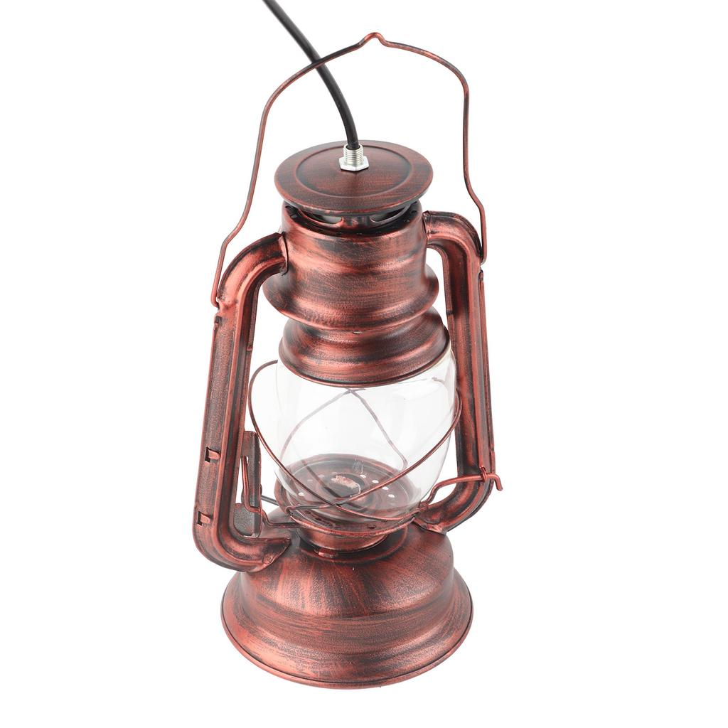Outdoor Vintage Lantern Light LED Handle Lamp for Home Theme Party Decoration