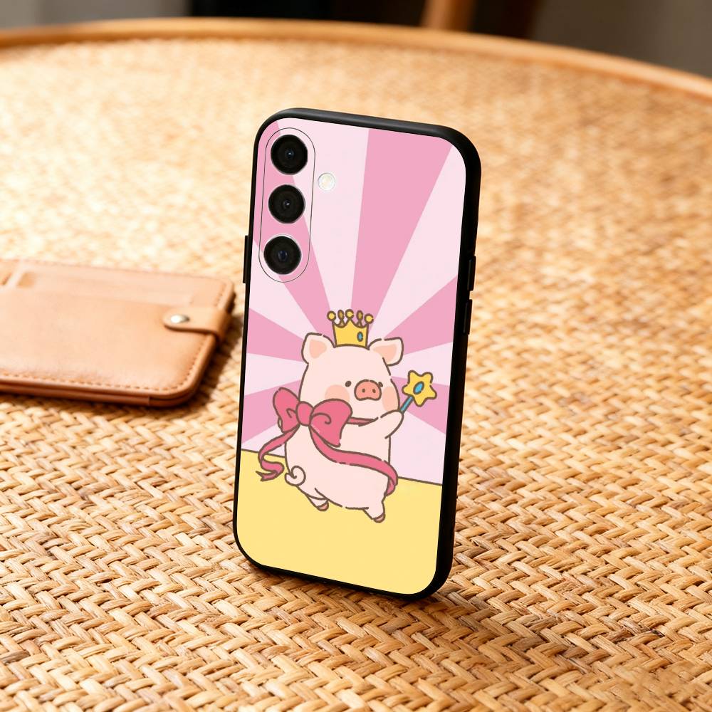Soft-Soft Lulu Phone Case For Samsung A73,72,71,A52,51,40,41,A22,A32,31,A13, Soft Black Shell