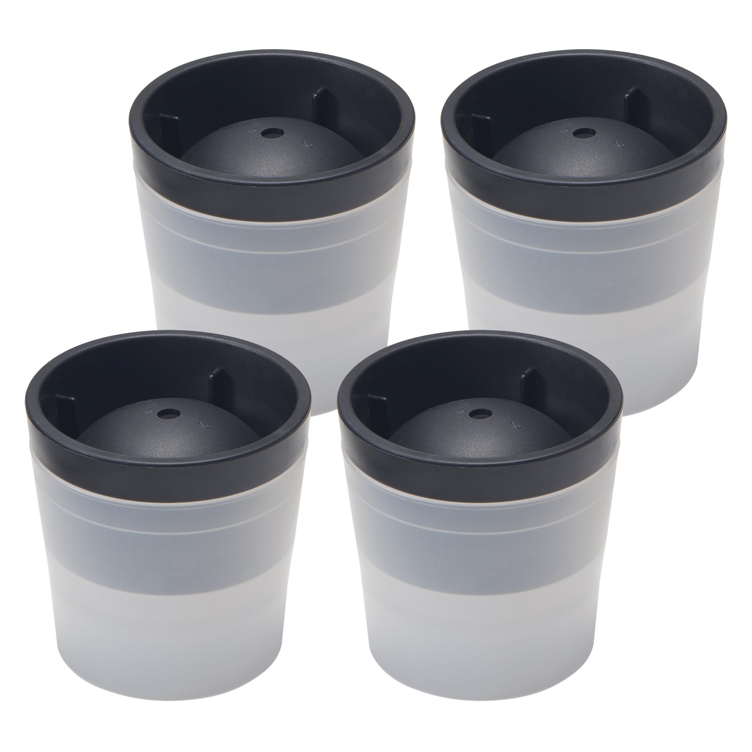 

Ice Cube My Round Diameter x Set of Made in 6cm Over 2 Million Sold Like-it Trays, Ice, Approx. 7.5cm 7.5cm High, Black, 4, Japan, STK-06, Approx. чёрный