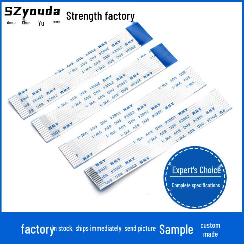 Мягкий ленточный кабель FFC/FPC с шагом 1,0 мм, 12 жил, обратный гибкий плоский разъем, кабель для экрана Reverse 12P L75mm