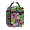 Invadered Gir Dib Robot Zim Tote Insulated Lunch Bag Cartoon Portable Food Bag Reusable Cooler Thermal Work Large Size Bento Box