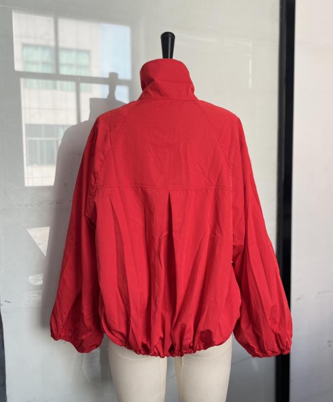 2025 Autumn Solid Color Versatile Stand-up Collar Short Jacket