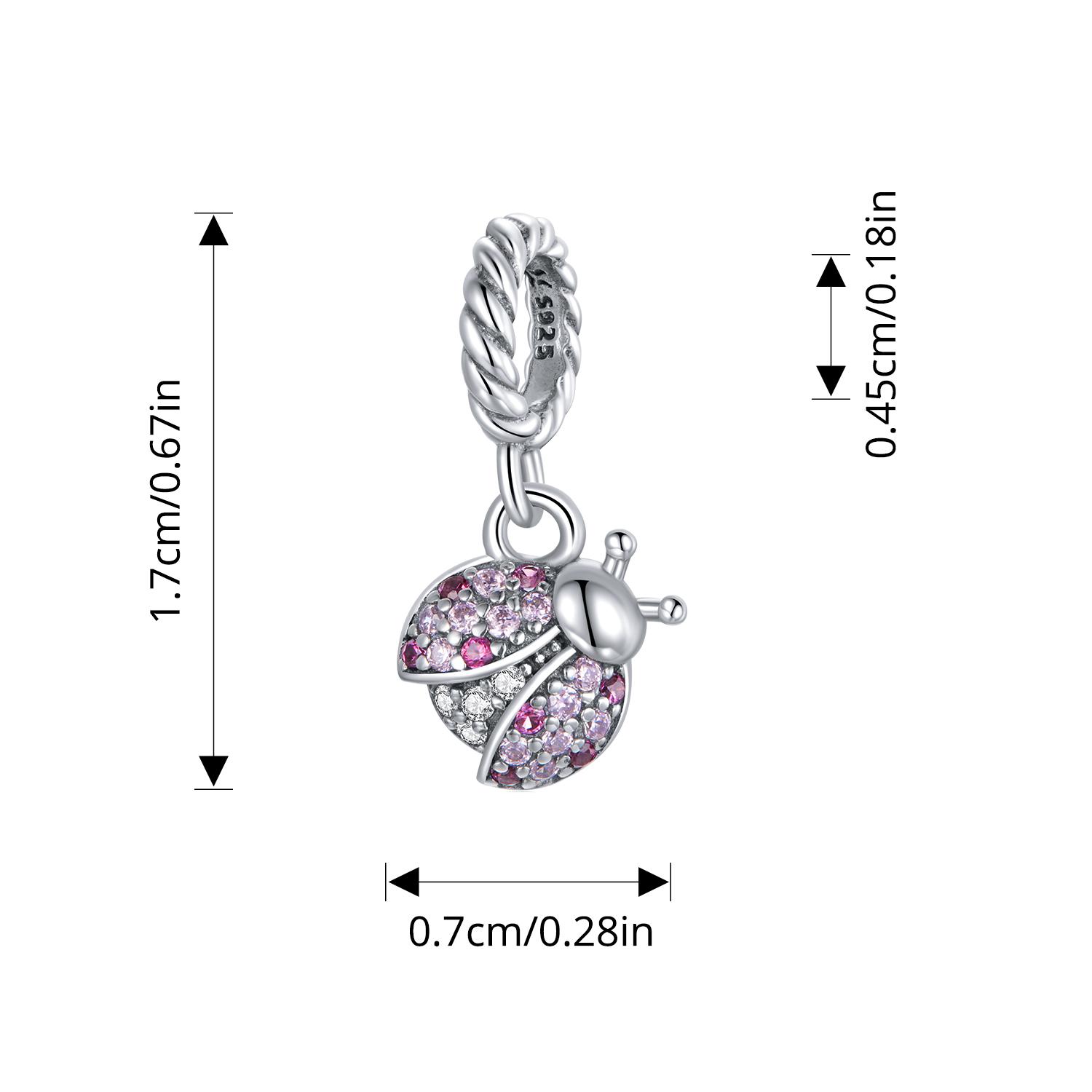 

BAMOER 925 Silver Lotus Tassel Silicone Beads Pink Link Chain Charm for Women Bracelet DIY Jewelry Accessories
