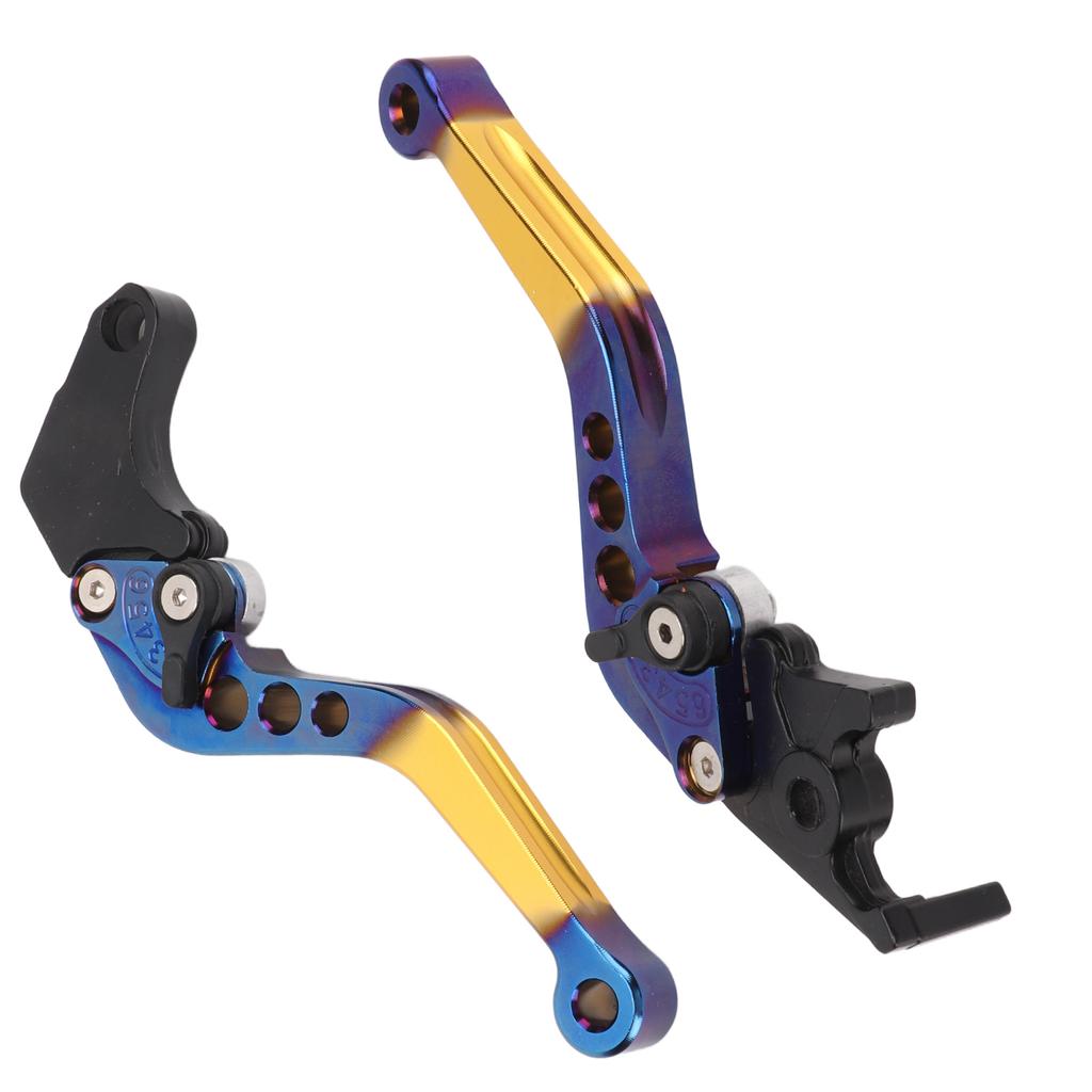 Motorcycle Brake Clutch Levers Blue Yellow Colorful CNC Aluminum Alloy Replacement for MSX125 Below 150cc