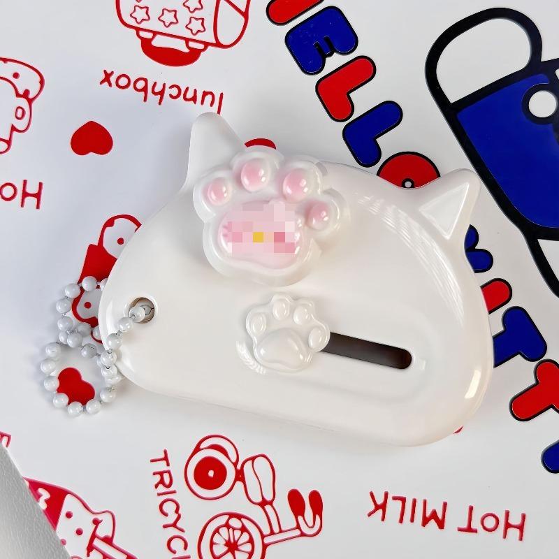 1 Piece Mini Cartoon Utility Knife Beige Coffee Color Bear Cat Paw Rabbit Box Cutter for Student Potable Scrapbook Paper Cutter
