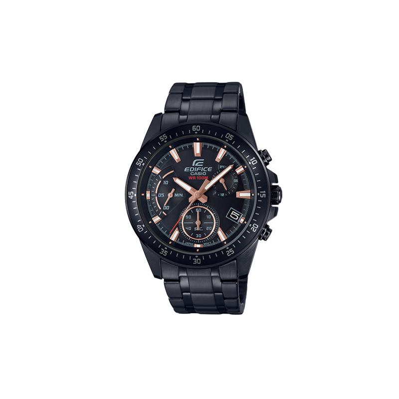 

Casio EDIFICE Waterproof Versatile Black Chain Quartz Movement Stainless Steel Strap Japanese and Korean Watch Men s Watch Black Dial EFV-540DC-1B чёрный