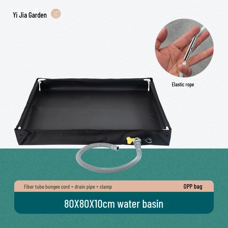 Foldable Portable PVC Outdoor Shower Tray for Camping, Sand Play, Fishing, Garden Washing, and Water Collection.