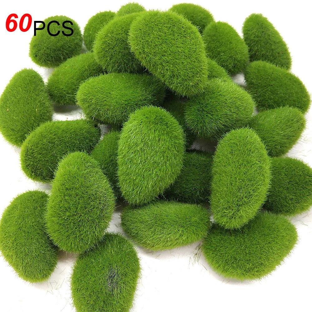 Green Artificial Moss Rocks DIY Fake Stone Pottery Decoration Potted Plant Decorative Home Creative Crafts For Garden Crafting