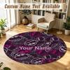 Monster High Personalized Round Rug Support Custom Name, Soft Home Decor Mat