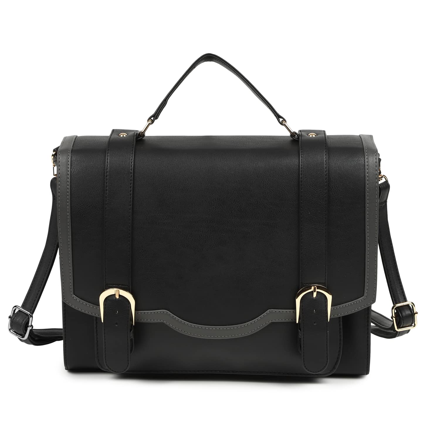 Сумка-портфель, рюкзак 3-в-1, квадратная сумка, сумка редактора, школьная сумка, рюкзак, ретро-сумка (черный)