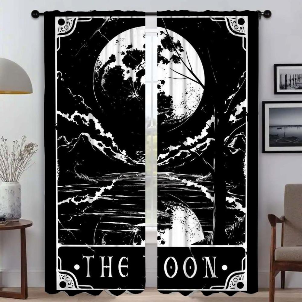 Read the Tarot Cards Elegant Room Curtains for Living Room Blackout Curtain Tulle for Bedroom Home Interior Curtains 2 Pieces
