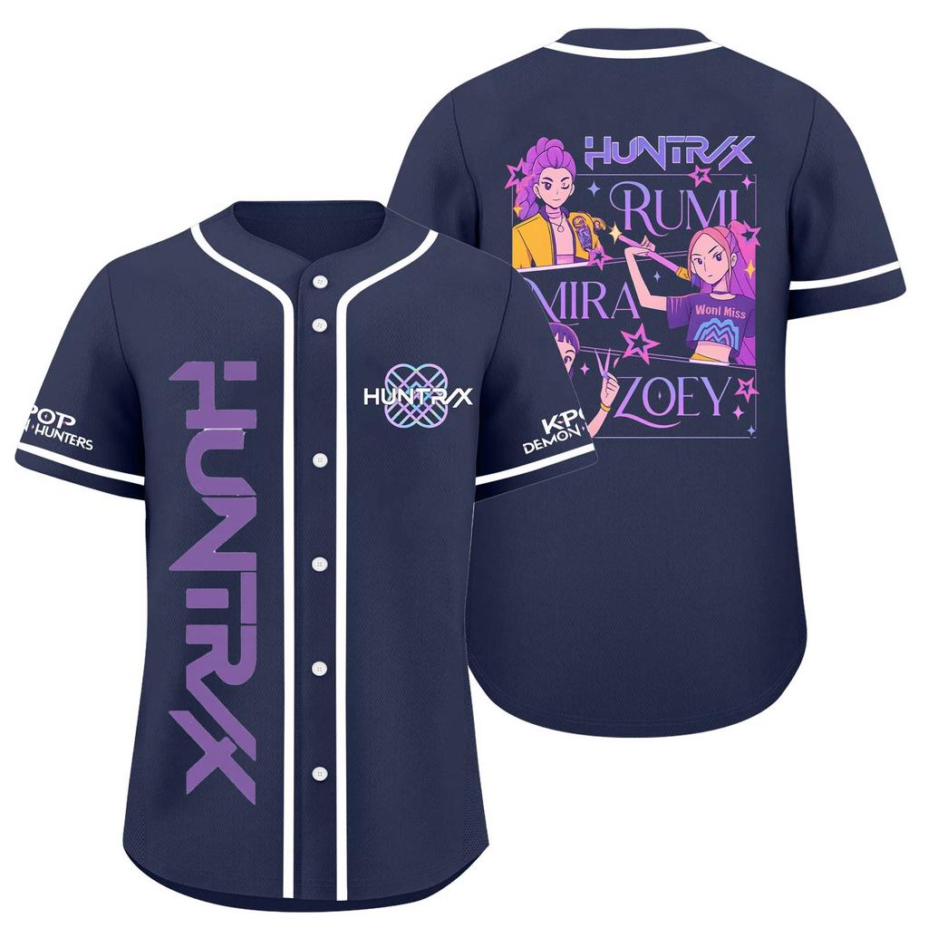 Children's Casual Cartoon Print Short-sleeved Baseball Jerseys Children's Sportswear Top