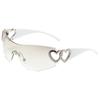 Sunscreen Sunglasses for Women High-end All-in-one Hollow-out Frameless Heart-shaped Glasses UV400 Material