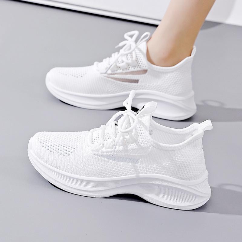 Women's shoes new 2026 summer net shoes women's breathable mesh casual sports shoes versatile flat bottom