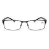 1pc Business Reading Glasses For Men Spring Hinge Computer Phone Reading Rectangular Full Frame Metal Presbyopic Eyeglasses