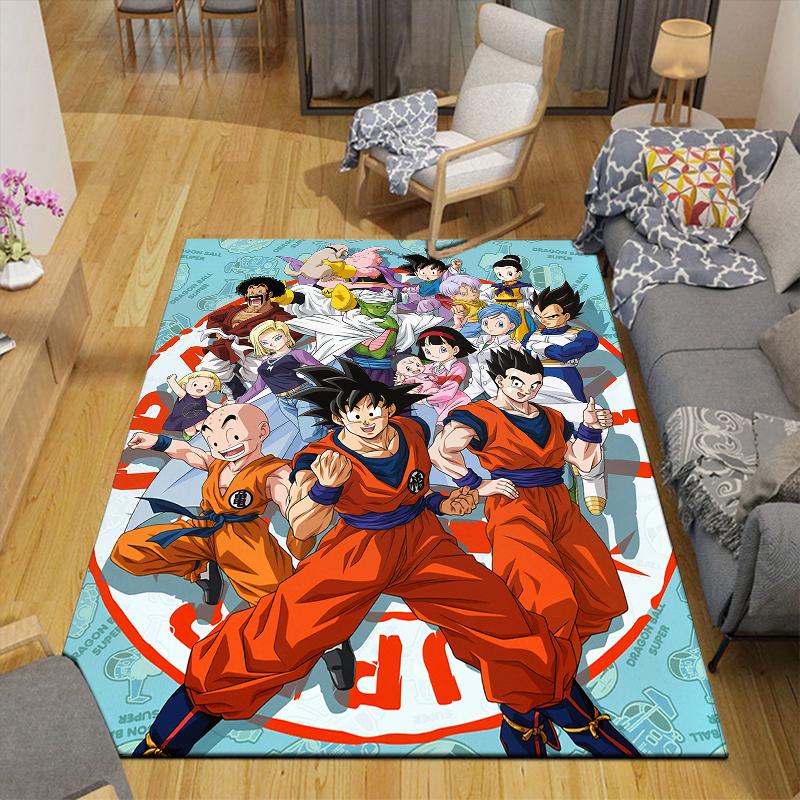 Dragon Ball Pattern Square Carpet,Area Rug,Carpet Rug for Living Room Bedroom Sofa Playroom Decor,Non-slip Floor Mat,Holiday Birthday Gifts