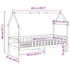VidaXL Children's Bed Frames House Shape 80x200cm Solid Pine Wood, House-Shaped Bed Frame, Bed Frame for 850704