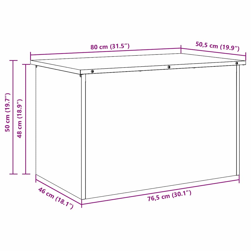 Outdoor Storage Box Anthracite Grey 80 X 50.5 X 50 Cm Steel