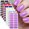 Strisce Gel Semindurite per Unghie con Lima Facili da Applicare Rimuovere Adesivo Richiede Luce UV LED Adesivo per Unghie Manicure Fai da Te Wrap Smalto per Unghie