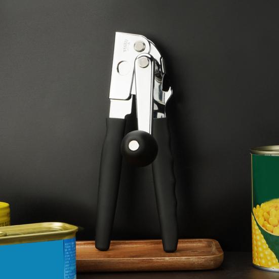 Kommersiell Burköppnare Rostfritt Stål Handhållen Burköppnare Enkel Öppning Flasköppnare Rostskyddad Tvättbar Manuell Burköppnare för Burk och Flaskor