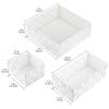 Posprica Textile Storage Box Cube Basket Bin Container Tote Organizer Divider Drawer Closet Shelf Dresser (White)