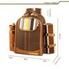 Picnic Tableware Bag Picnic Backpack for 4 Person Portable Thermal Insulation with Cooler Compartment Wine Bag Picnic Blanket