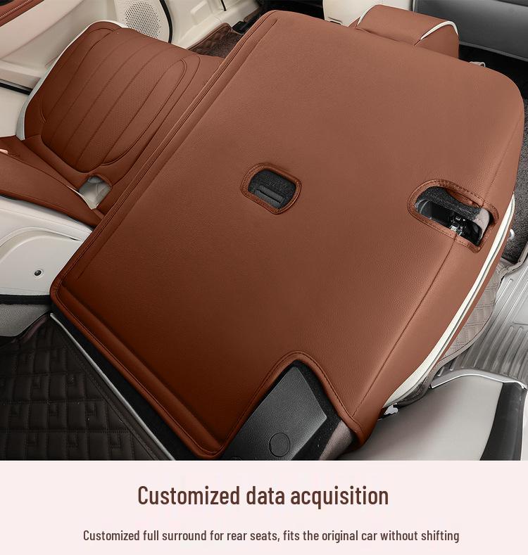 ORA Good Cat Cartoon Leather Car Seat Cushion - Universal Fit, Four Seasons