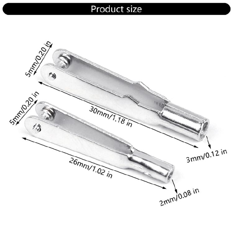 Professional Metal Servo Attachments, 10Pcs Chuck Pull Rod Connectors Clamp for Model Plane Enthusiasts