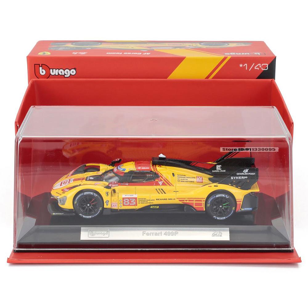 Burago 1:43 2024 Ferrari 499P #50 #83 24 STUNDEN VON LE MANS Luxus Rennsport Die-Cast Modellauto Spielzeug Sammlung Geschenk